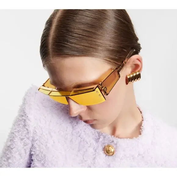 New! WONDER BOY III BPS-127B Gold with Gold Flakes/Amber Bronze Mirror Authentic - Picture 3 of 11